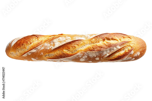 baguette bread Isolated on transparent background. Generative AI