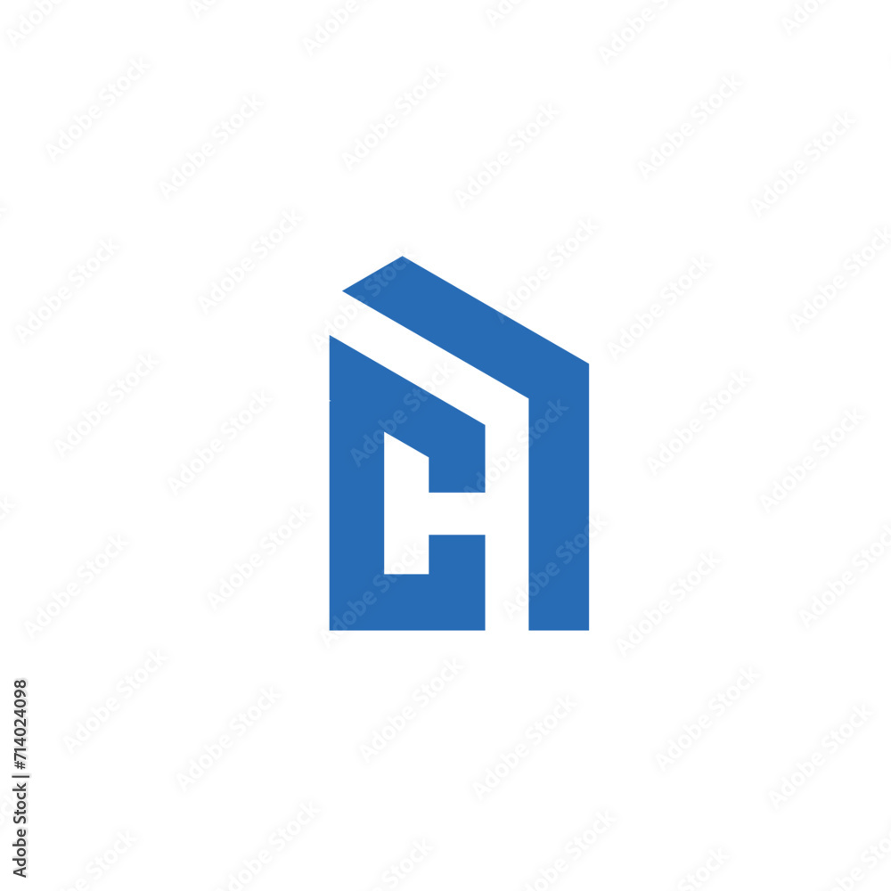 Letter CH Initial Contruction Logo Vector Letter CH Initial Contruction Logo Vector