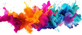 colorful rainbow smoke explosion isolated png