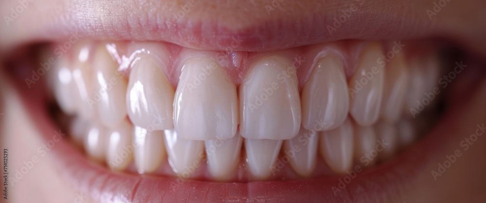 Fototapeta premium dental veneers close-up