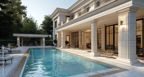 a modern and luxurious pool home