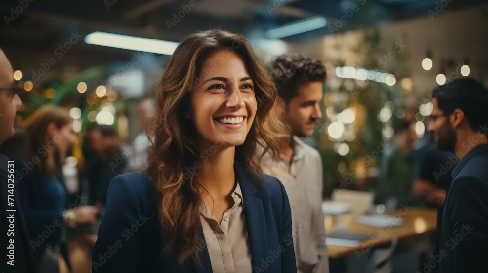 Smiling and confident female executive - profile picture - CEO - business loeader Smiling and confident female executive - profile picture - CEO - business loeader