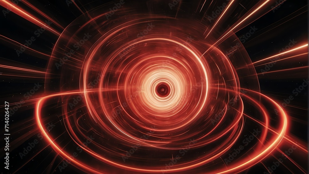 Spinning vortex of red light streaks and particles from Generative AI Spinning vortex of red light streaks and particles from Generative AI