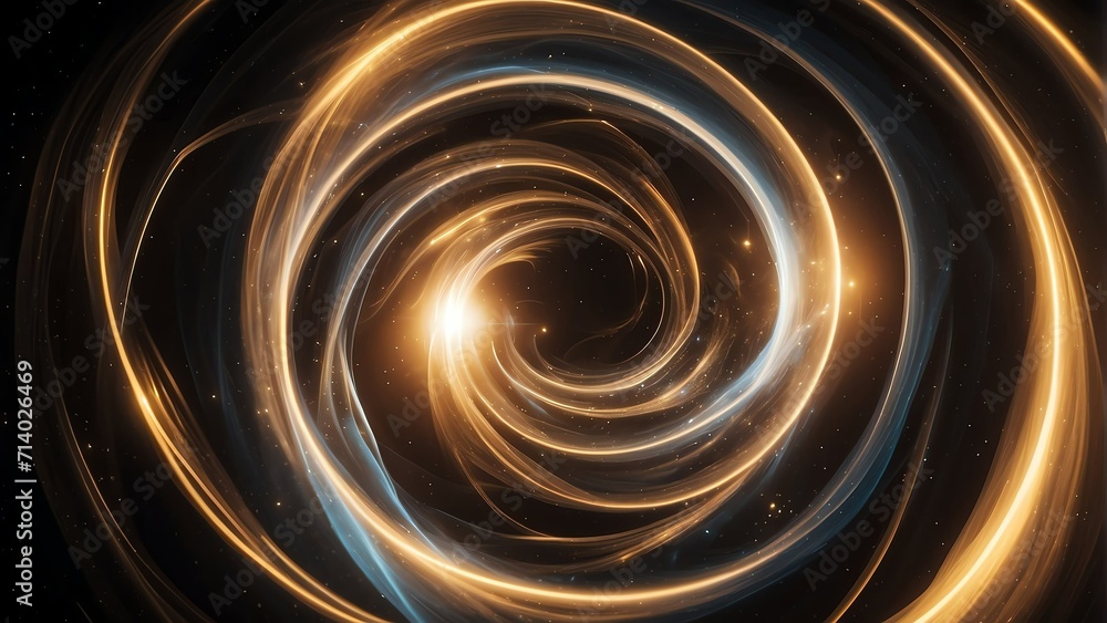 Spinning vortex of light streaks and particles from Generative AI Spinning vortex of light streaks and particles from Generative AI