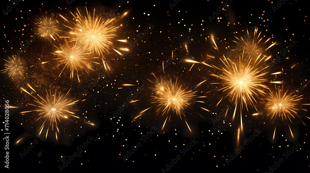 Beautiful creative holiday background with fireworks and sparkles Beautiful creative holiday background with fireworks and sparkles