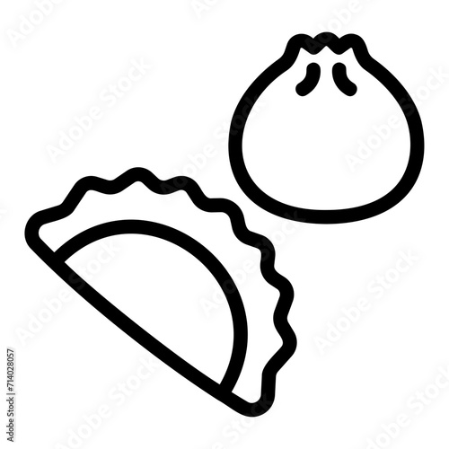 dumpling outline icon