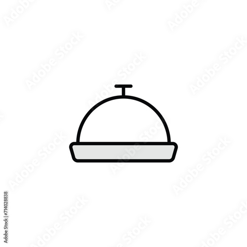 Food tray icon design with white background stock illustration