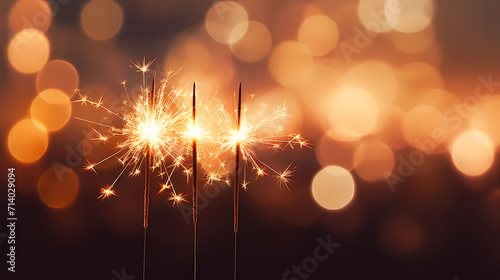 Beautiful creative holiday background with fireworks and sparkles