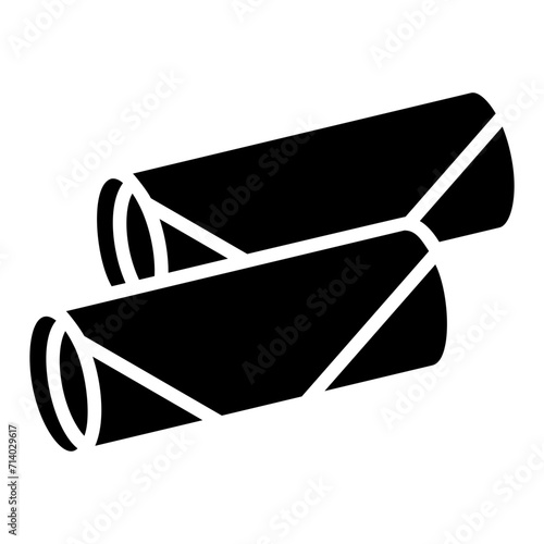 spring rolls glyph icon