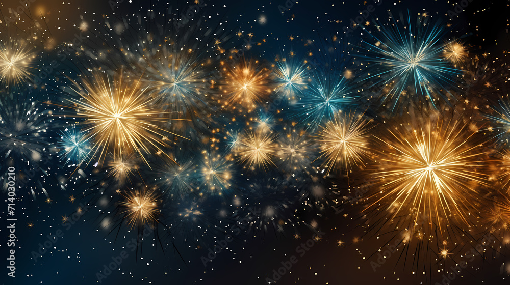 Beautiful fireworks background at night for holiday decoration Beautiful fireworks background at night for holiday decoration