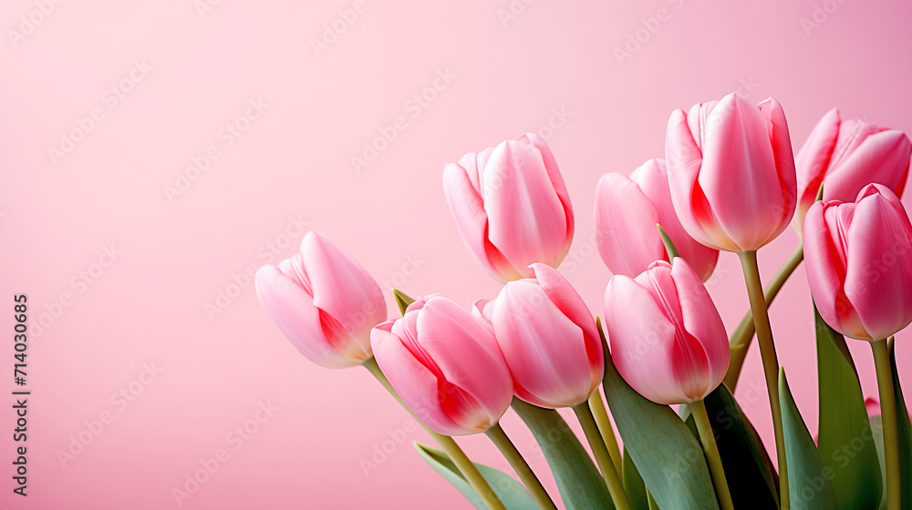 Bouquet of Delicate Pink Tulips