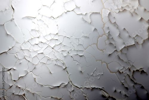 Broken Crumbling Plaster - Cracked Ceramic Texture - White Paint Peeling off the Walls