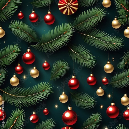 Realistic Christmas background, Generated AI