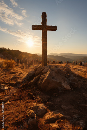 Cross of Jesus Christ - Crucifixion - Cross at Sunset