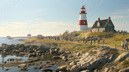 lighthouse on the coast of state