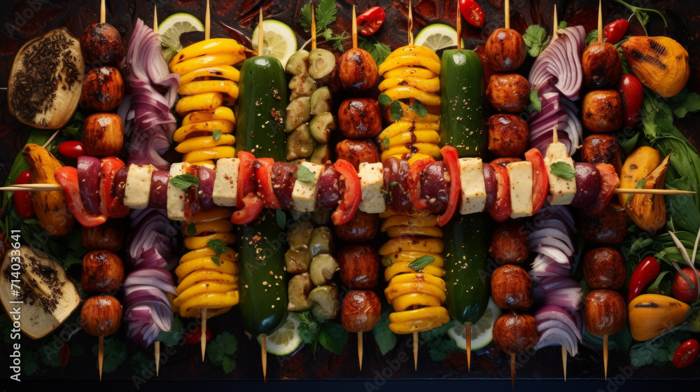 Juicy and succulent kabobs, grilled to perfection for a satisfying Ramadan meal