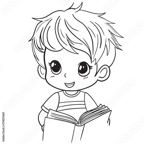 child reading a book