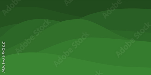 Vector illustrations, Multi-layered green hill background.