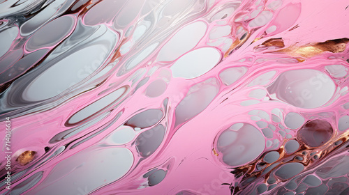 Trendy pink surface. Abstract painting style, inspired by acrylic fluid art texture with cells. Luxury abstract background and wallpaper. Composition for yours poster, design, header.