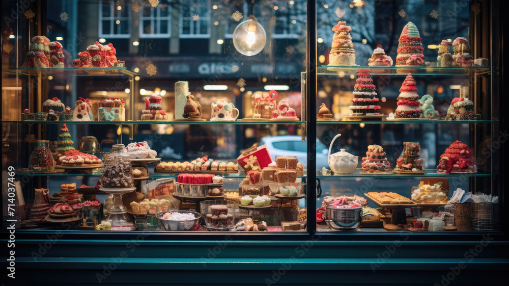 Obraz premium Confectionery Shop Showcase