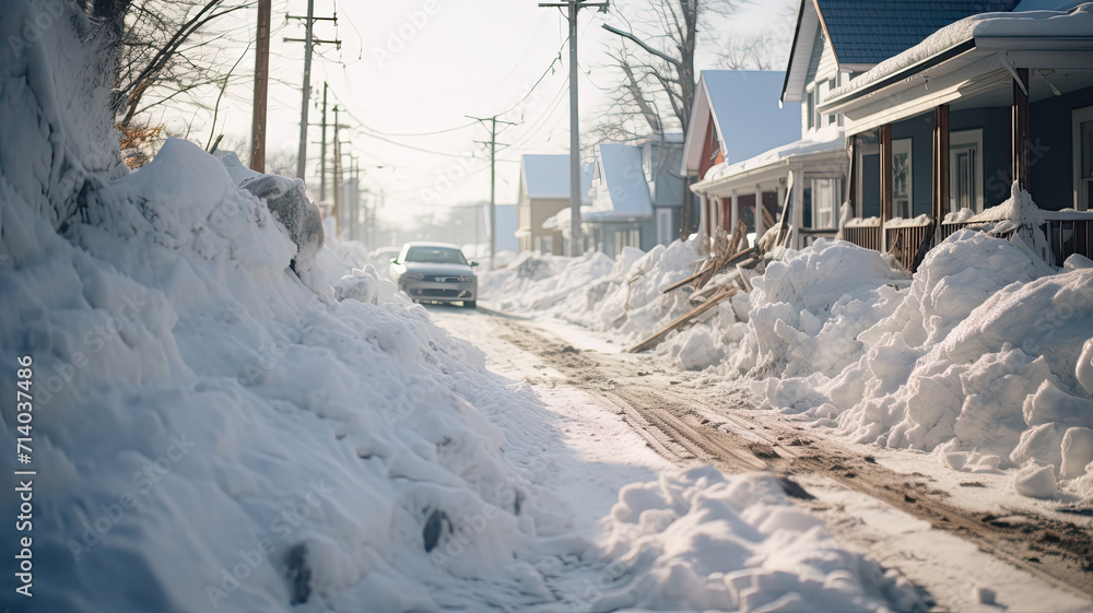 Obraz premium Winter Wonderland with Snowstorms