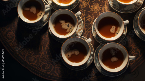 Steaming hot cups of tea, a staple drink during Ramadan to help quench thirst after a long day of fasting
