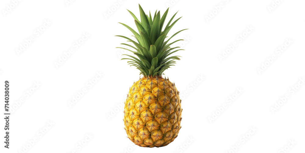 Pineapple, Thai fruit, Asian fruit, summer food, on white background