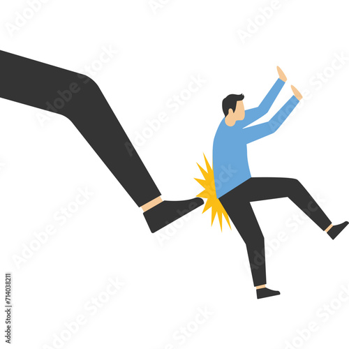 Businessman was fired from the team, Vector illustration design

