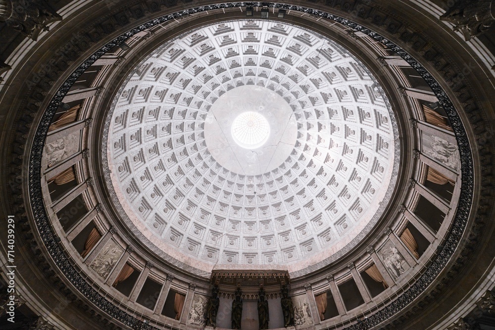 Basilica of San Francesco di Paola, located on Piazza del Plebiscito, Naples, Italy
