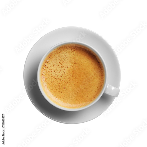 Realistic isolated coffee cup on transparent background.fit element for scenes project.