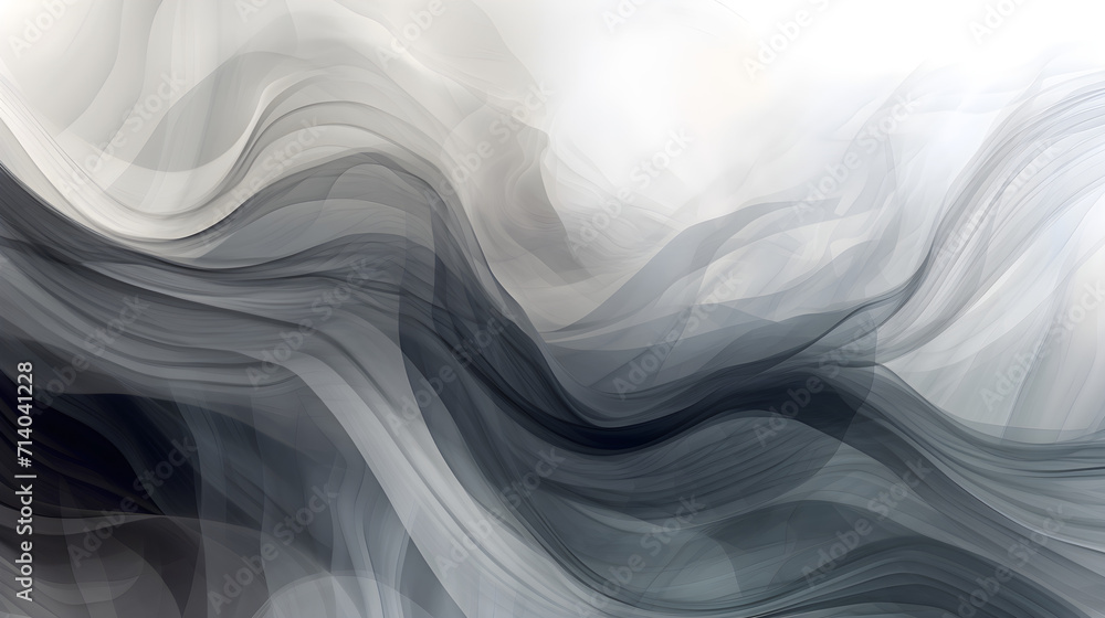 monochrome black white abstract smoke background - obrazy, fototapety, plakaty 