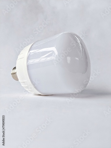 damaged LID lamp components on white background