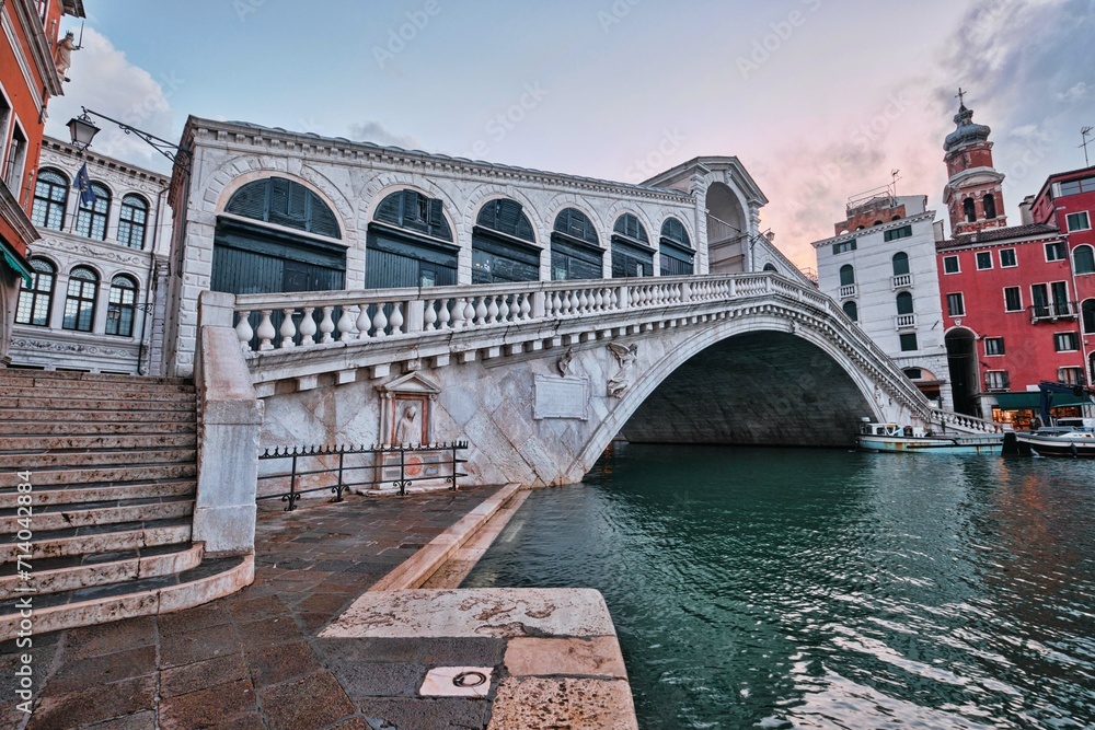 Rialto Bridge on The Grand Canal, Venice, Italy