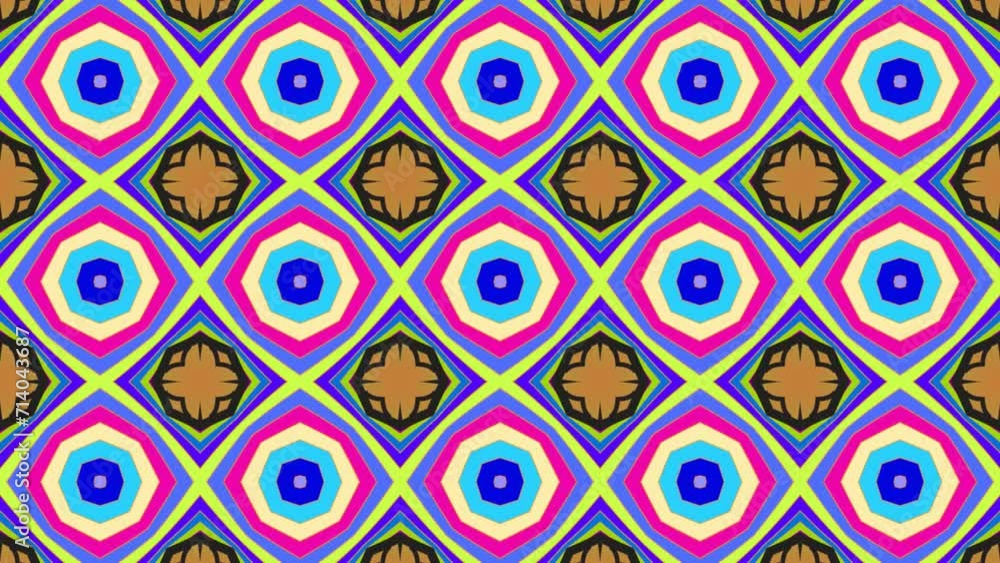 Abstract looped background. Kaleidoscope seamless looped sequence patterns multicolored motion graphics background. Abstract looped background. Kaleidoscope seamless looped sequence patterns multicolored motion graphics background.