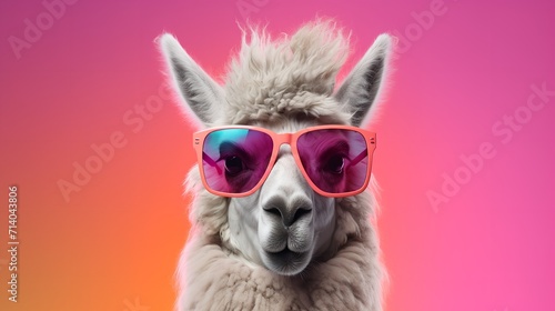 Ow Creative Animal Concept - Llama in Sunglasses   © zahidcreat0r
