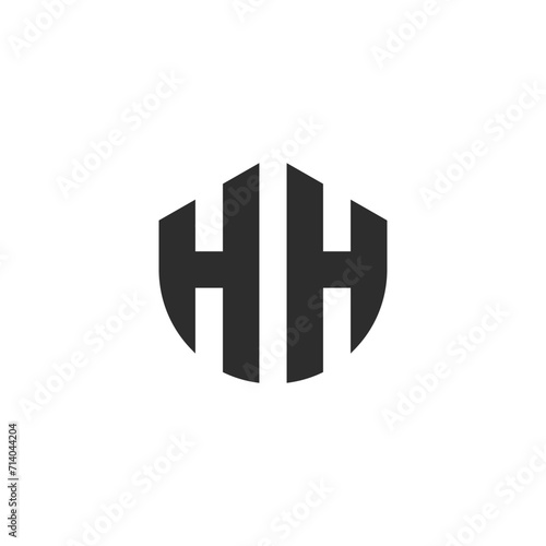 letter hh monogram logo template