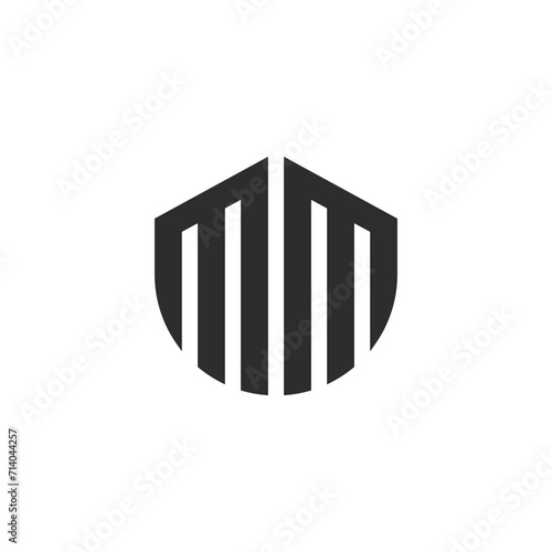 letter mm monogram logo template