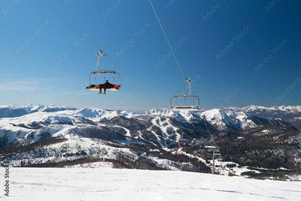 Ski resort in Montenegro called Kolasin 1600, daytime Ski resort in Montenegro called Kolasin 1600, daytime