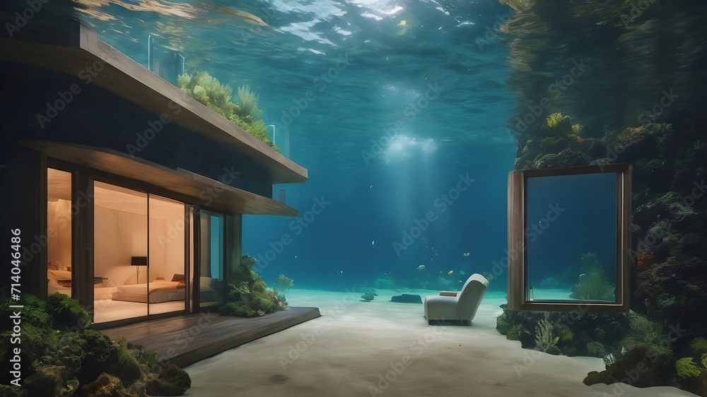Home in Underwater Background Very cool Home in Underwater Background Very cool