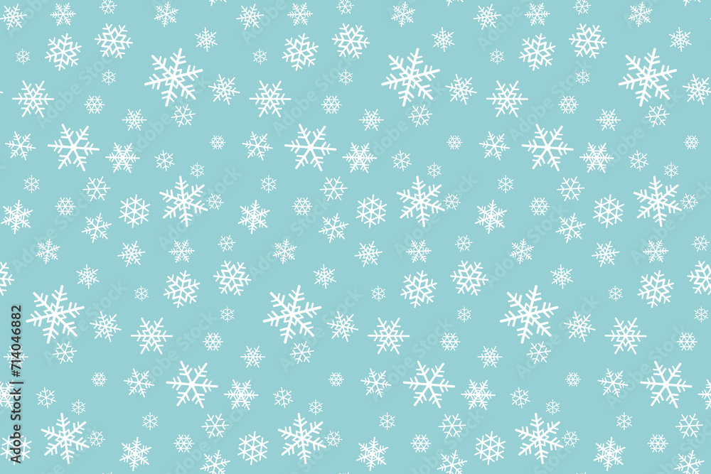 Seamles Snowflake Pattern On Pale Blue Background. Seamles Snowflake Pattern On Pale Blue Background.