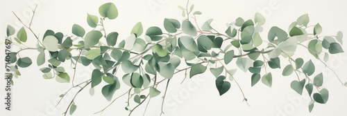 eucalyptus green vine print octogoniolithocarpa in  photo