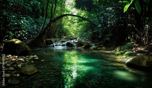 A beautiful crystal clear stream of water