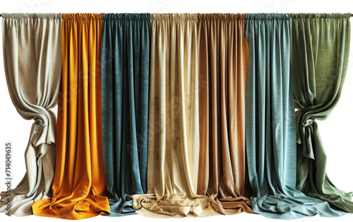 Thermal Curtain Set on Transparent Background photo