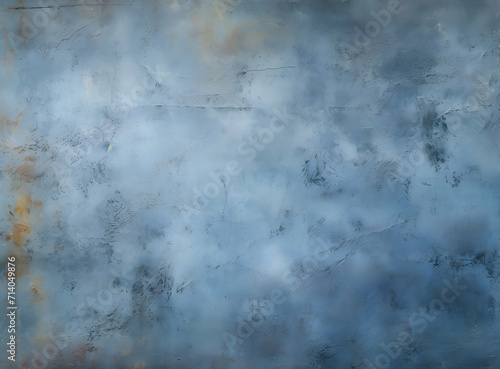 Acrylic blue wall background. Abstract painting for banner, website, texture. Oil art aquamarine, light white and dark blue, sleek metallic finish © Vladislav