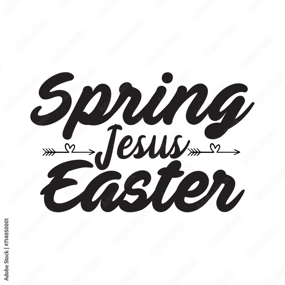 Naklejka premium Spring Jesus Easter SVG Cut File