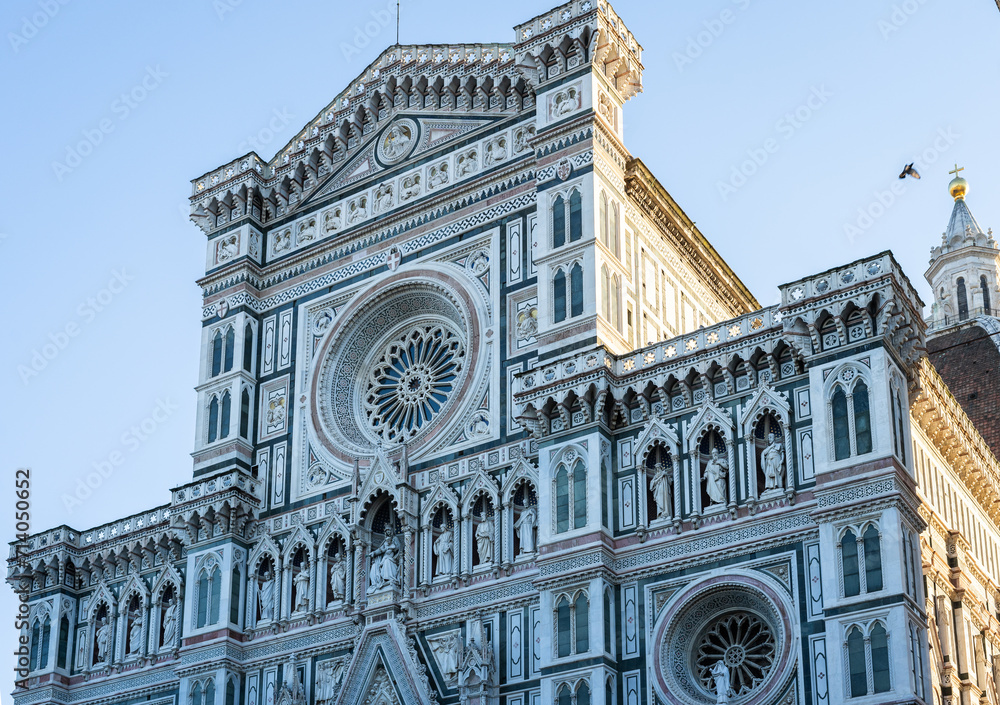 Fototapeta premium Historical building front face detail cathedral Santa Maria del Fiore, Florence, Italy, Europe