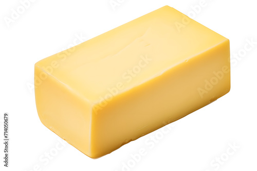 Butter block isolated on transparent or white background, png
