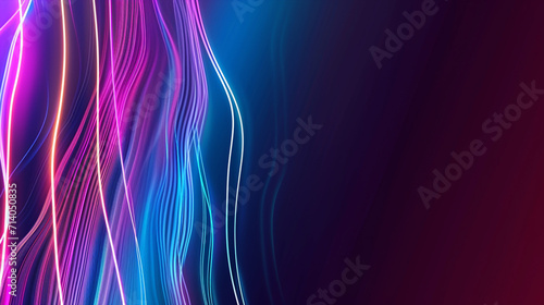 Abstract Drawing Line Rainbow Neon Gradient. Moving Abstract Blurred Background. Website background. Copy paste area for texture