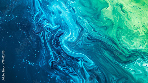 Cerulean and Neon Green Marble background