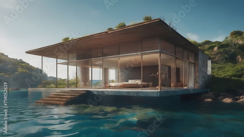 Home in Underwater Background Very cool